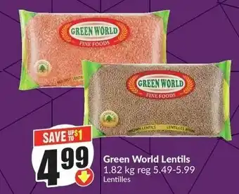 FreshCo Green World Lentils offer