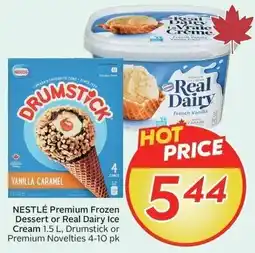 Sobeys Nestlé premium frozen dessert or real dairy ice cream offer