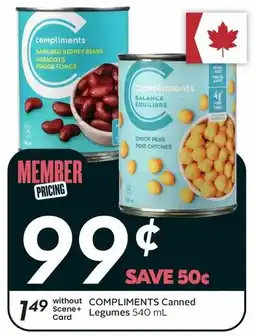 Sobeys Compliments canned legumes offer