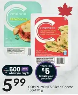 Sobeys Compliments sliced cheese offer