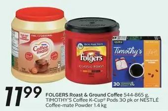 Sobeys Folgers roast & ground coffee offer