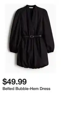 H&M Belted Bubble-Hem Dress offer