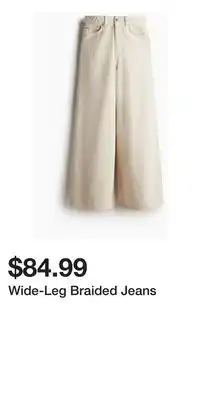 H&M Wide-Leg Braided Jeans offer