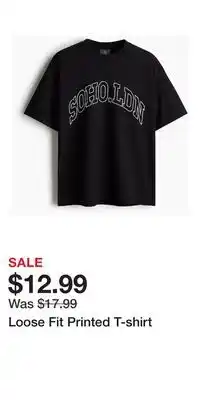 H&M Loose Fit Printed T-shirt offer