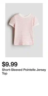 H&M Short-Sleeved Pointelle Jersey Top offer