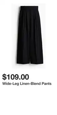 H&M Wide-Leg Linen-Blend Pants offer