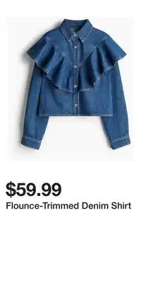 H&M Flounce-Trimmed Denim Shirt offer