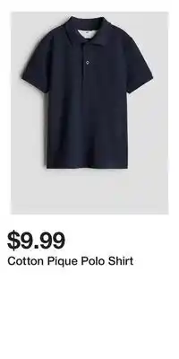 H&M Cotton Pique Polo Shirt offer