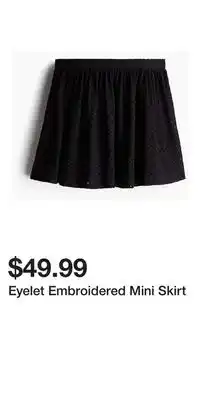 H&M Eyelet Embroidered Mini Skirt offer