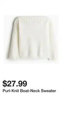 H&M Purl-Knit Boat-Neck Sweater offer