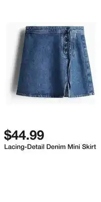 H&M Lacing-Detail Denim Mini Skirt offer