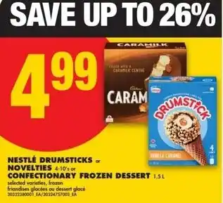 No Frills Nestlé drumsticks or novelties offer