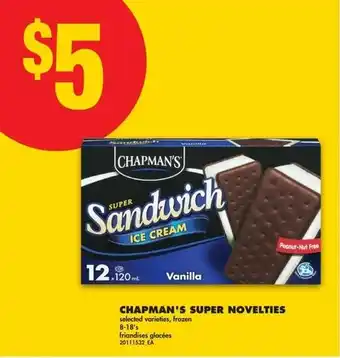 No Frills Chapman's super novelties offer