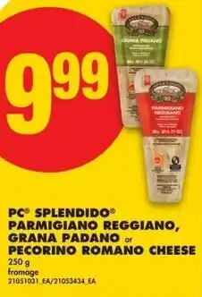 No Frills Pc splendido parmigiano reggiano or grana padano offer