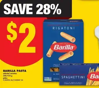 No Frills Barilla pasta offer