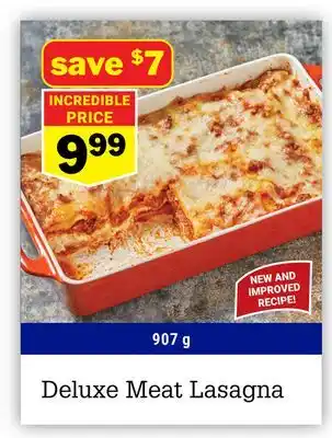 M & M Food Market Deluxe Meat Lasagna offer