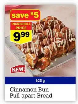 M & M Food Market Cinnamon Bun Pull-apart Bread offer