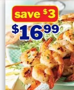 M & M Food Market Herb and Garlic Shrimp Skewers offer