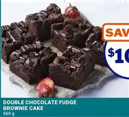 M & M Food Market DOUBLE CHOCOLATE FUDGE BROWNIE CAKE offer