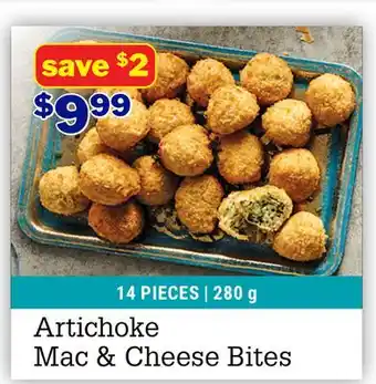 M & M Food Market Artichoke Mac & Cheese Bites offer