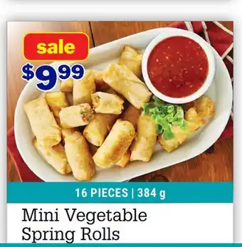 M & M Food Market Mini Vegetable Spring Rolls offer