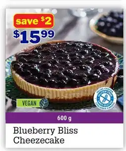 M & M Food Market Blueberry Bliss Cheezecake offer