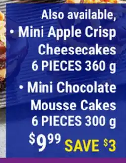 M & M Food Market Mini Apple Crisp Cheesecakes offer