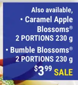 M & M Food Market Caramel Apple Blossoms 2 PORTIONS 230 g, Bumble Blossoms 2 PORTIONS 230 g offer