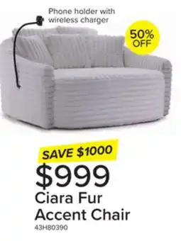 Leon's Ciara Fur Accent Chair offer