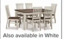 Leon's Caylie 7-Piece Dining Set - Ivory, Driftwood offer