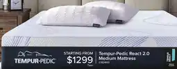 Leon's Tempur-Pedic React 2.0 Medium Twin Mattress 10 inches offer