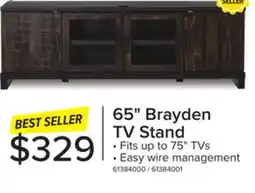 Leon's Brayden 65 TV Stand - Charcoal offer