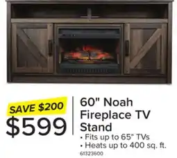 Leon's Noah 59.75 Fireplace TV Stand - Aged Oak offer