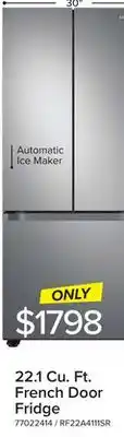 Leon's Samsung Stainless Steel French Door Refrigerator (22.1 cu.ft.) - RF22A4111SR/AA offer