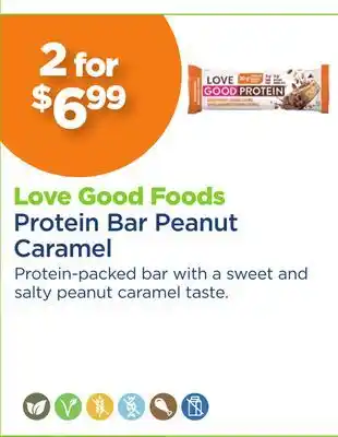 Nature's Source and Nature's Signature Love Good Foods Protein Bar Peanut Caramel offer