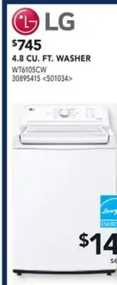 RONA LG 4.8 CU. FT. WASHER offer