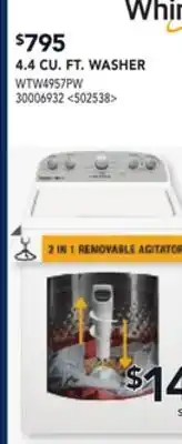 RONA WHIRLPOOL 4.4 CU. FT. WASHER offer