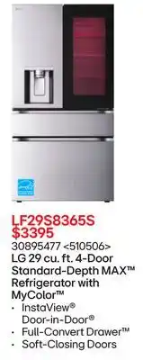 RONA LG 29 cu. ft. 4-Door Standard-Depth MAX Refrigerator with MyColor offer