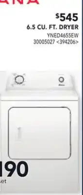 RONA AMANA 6.5 CU. FT. DRYER offer