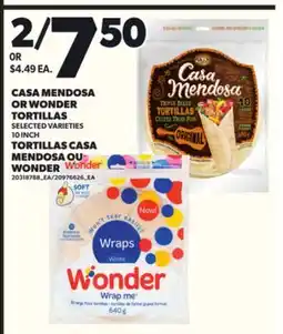 Independent City Market CASA MENDOSA OR WONDER TORTILLAS, 10 INCH offer