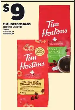 Independent City Market TIM HORTONS BAGS, 300 G offer