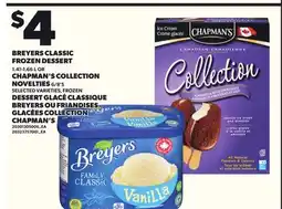 Independent City Market BREYERS CLASSIC FROZEN DESSERT FROZEN 41 1 66 CHAPMAN'S COLLECTION NOVELTIES S offer