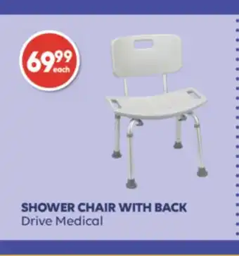 Wellwise by Shoppers Drive Medical SHOWER CHAIR WITH BACK offer