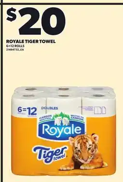 Independent City Market ROYALE TIGER TOWEL, 6 = 12 ROLLS offer