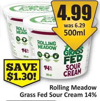 Starsky Rolling Meadow Grass Fed Sour Cream 14% offer