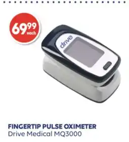 Wellwise by Shoppers Drive Medical MQ3000 FINGERTIP PULSE OXIMETER offer