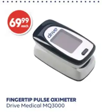 Wellwise by Shoppers Drive Medical MQ3000 FINGERTIP PULSE OXIMETER offer