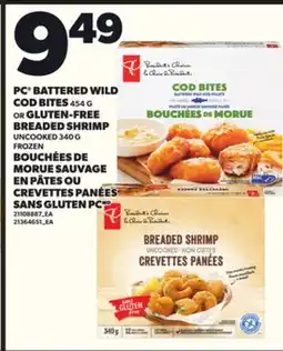 Independent City Market PC BATTERED WILD COD BITES 454G OR GLUTEN-FREE BREADED SHRIMP, 340 G offer