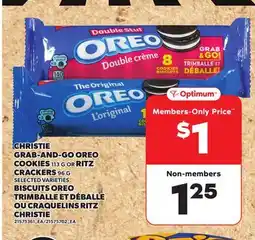 Independent City Market CHRISTIE GRAB-AND-GO OREO COOKIES 113G OR RITZ CRACKERS 96G offer