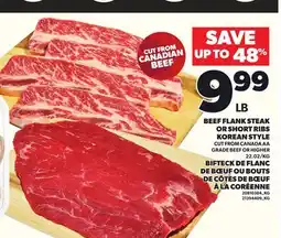 Independent City Market BEEF FLANK STEAK OR SHORT RIBS KOREAN STYLE offer